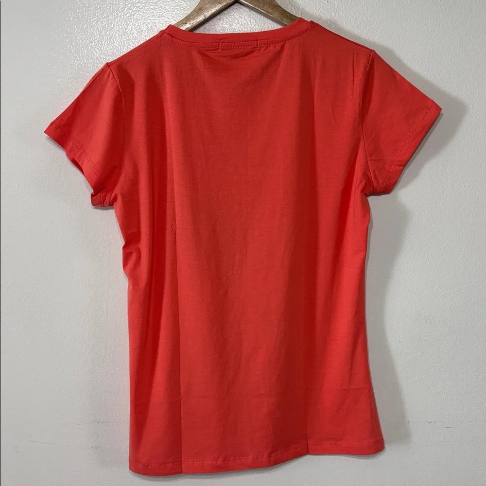 Vinizbena Made in Italy Coral Graphic Tee with Vogue Cup Print Size L - Picture 5 of 5